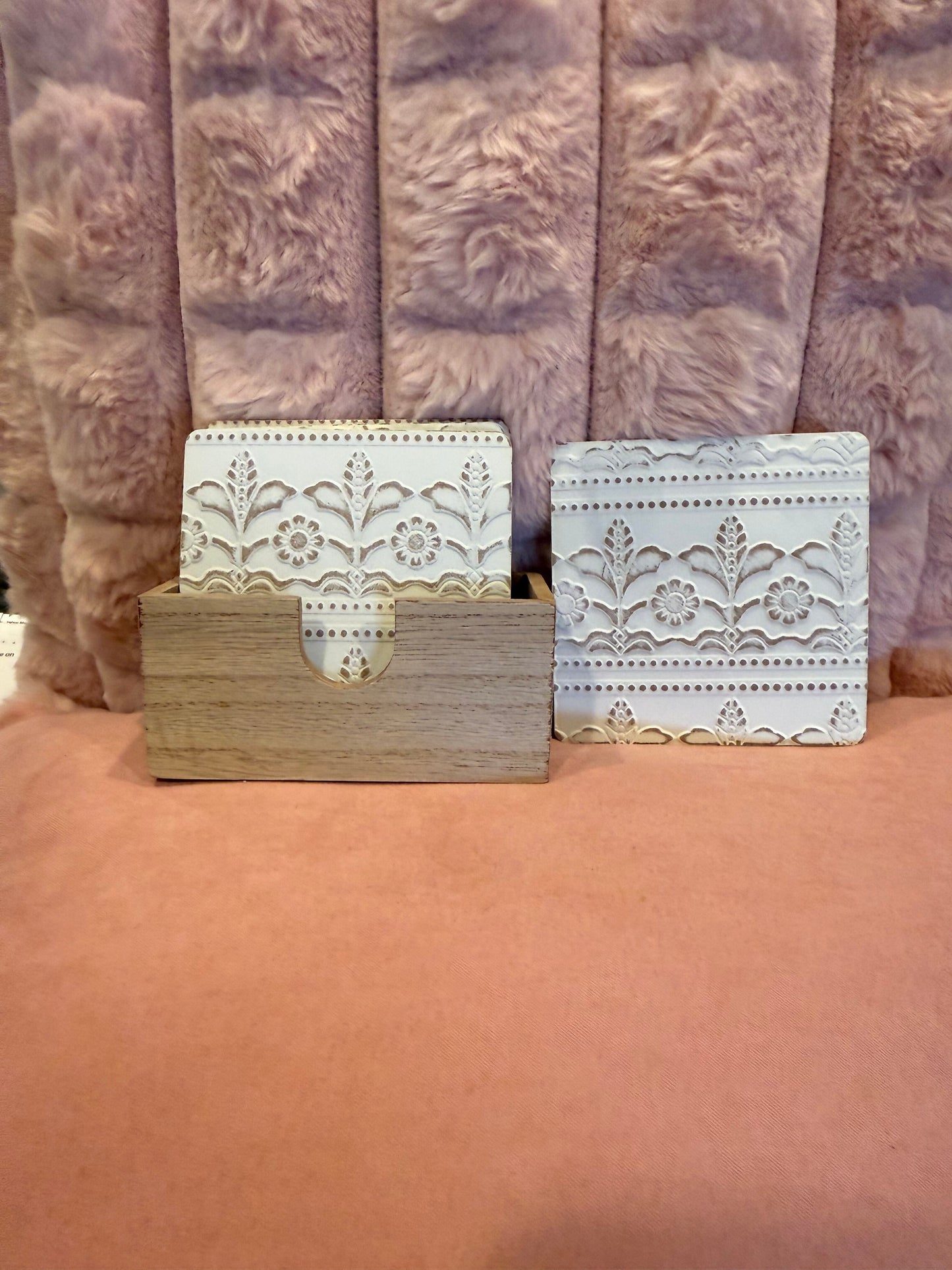 Juvale Wooden Coasters Set of 6