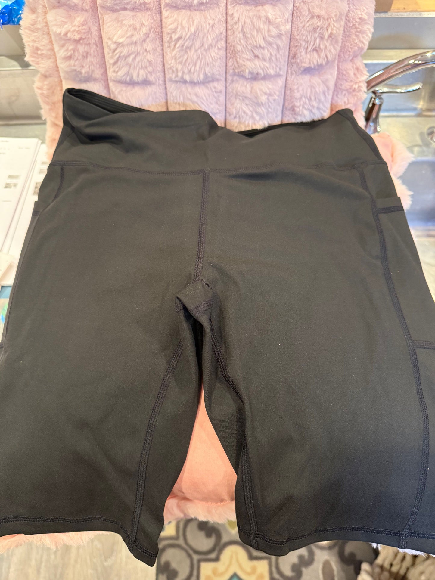 Spandex Biker Shorts - Black Adult Lg
