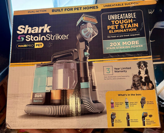 Shark StainStriker HairPro Portable Carpet, Upholstery & Area Rug Cleaner with Pet Mess & Hair Tools, Self-Cleaning, Perfect for Pets & Car Interiors, 4 Cleaning Tools & Pet Solution, Copper,