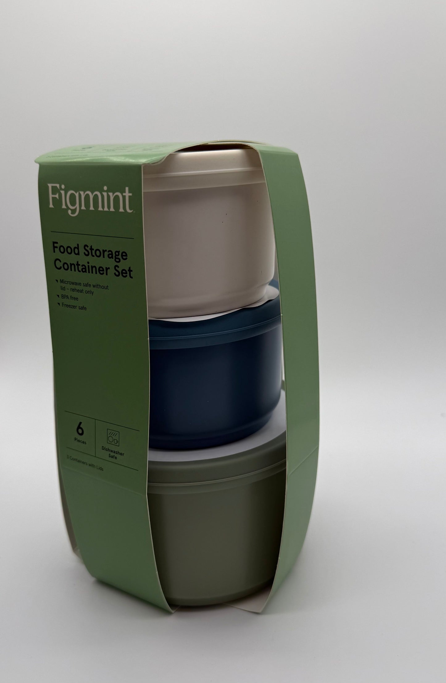 Figmint - 6 Piece Food Storage Container Set
