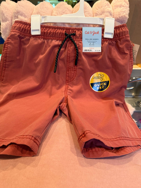 Cat & Jack - Pull on Shorts - Dark Red Sm (6-7)