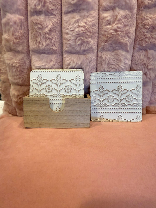 Juvale Wooden Coasters Set of 6