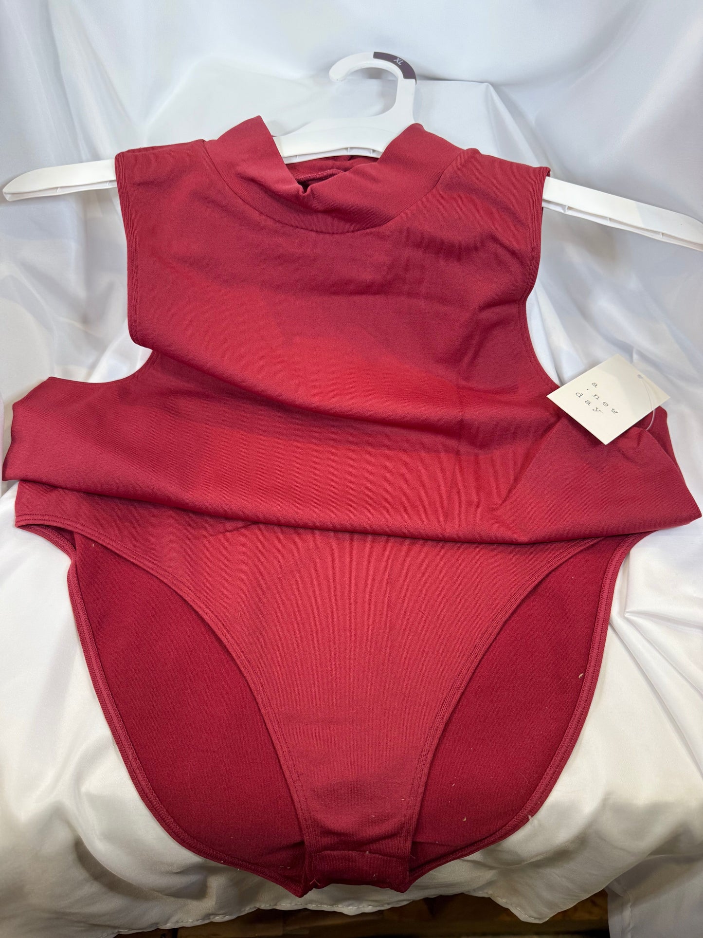 a. new day - Brick Red Bodysuit - Size- XL