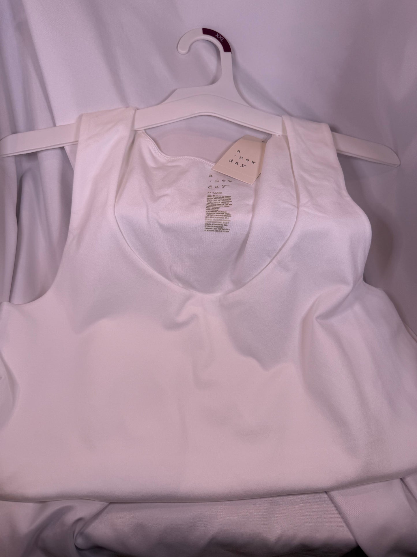 a. new day - White Tank Size- Size Large