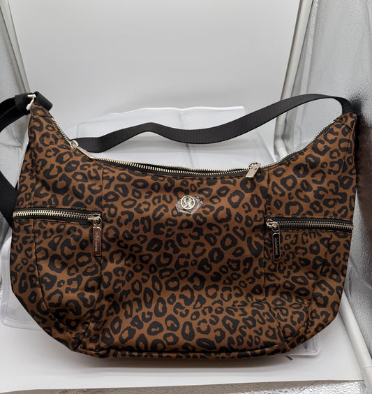 Lululemon Slouchy Sling Bag Metal Hardware - Lepard Print