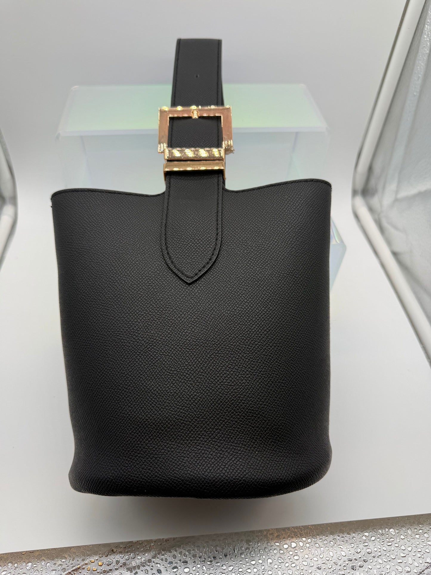 a. new day - Black Adjustable Bucket Bag