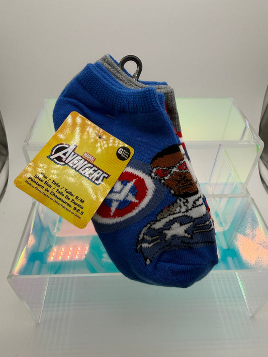 Marvel Avengers 6 pack Low cut socks- Size S/M