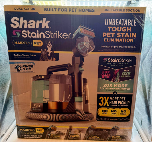 Shark StainStriker HairPro Portable Carpet, Upholstery & Area Rug Cleaner with Pet Mess & Hair Tools, Self-Cleaning, Perfect for Pets & Car Interiors, 4 Cleaning Tools & Pet Solution, Copper,