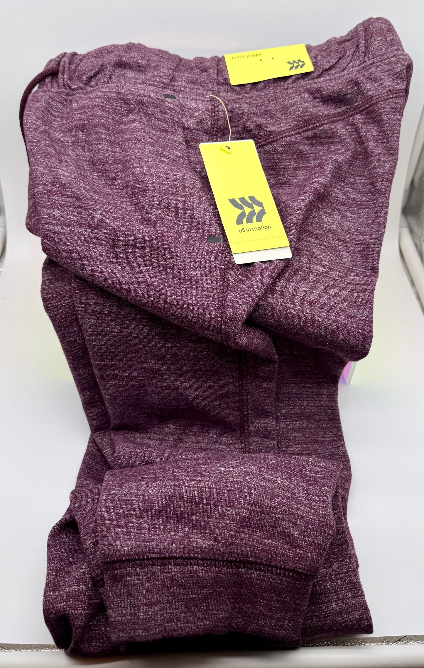 all in motion youth- ponte jogger pant- Size M 8- Color is Alluring Burgundy