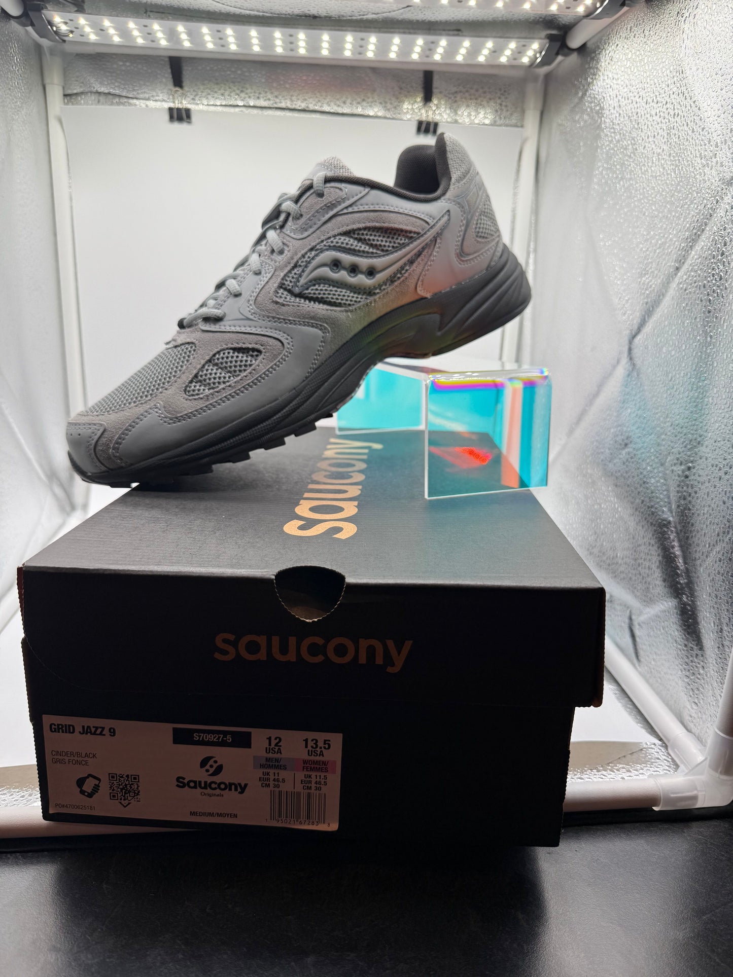 Saucony Grid Jazz 9 - Cinder/ Black- M-12, W-13.5