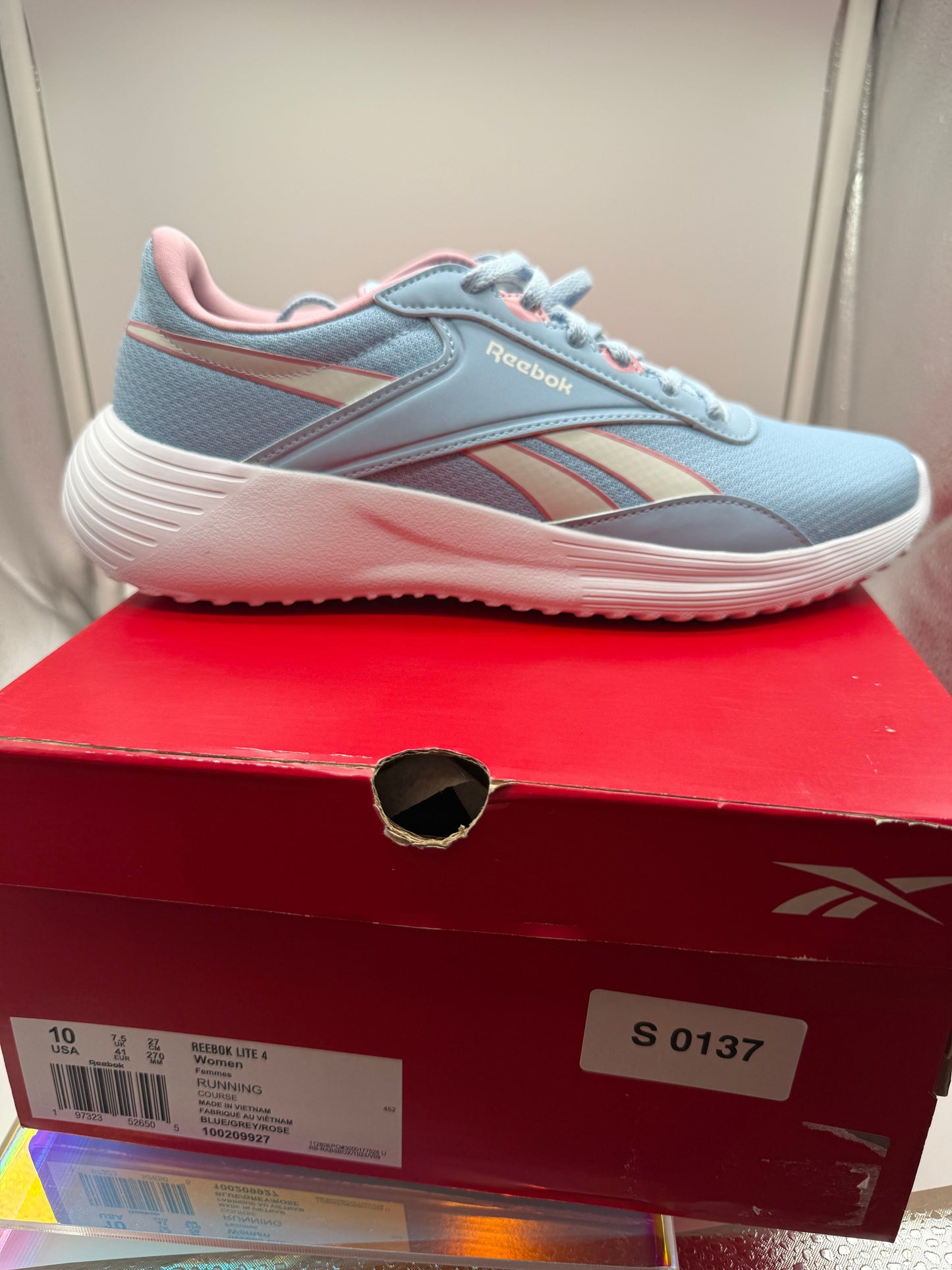 Reebok Lite 4 - US 10 - Blue / grey / rose