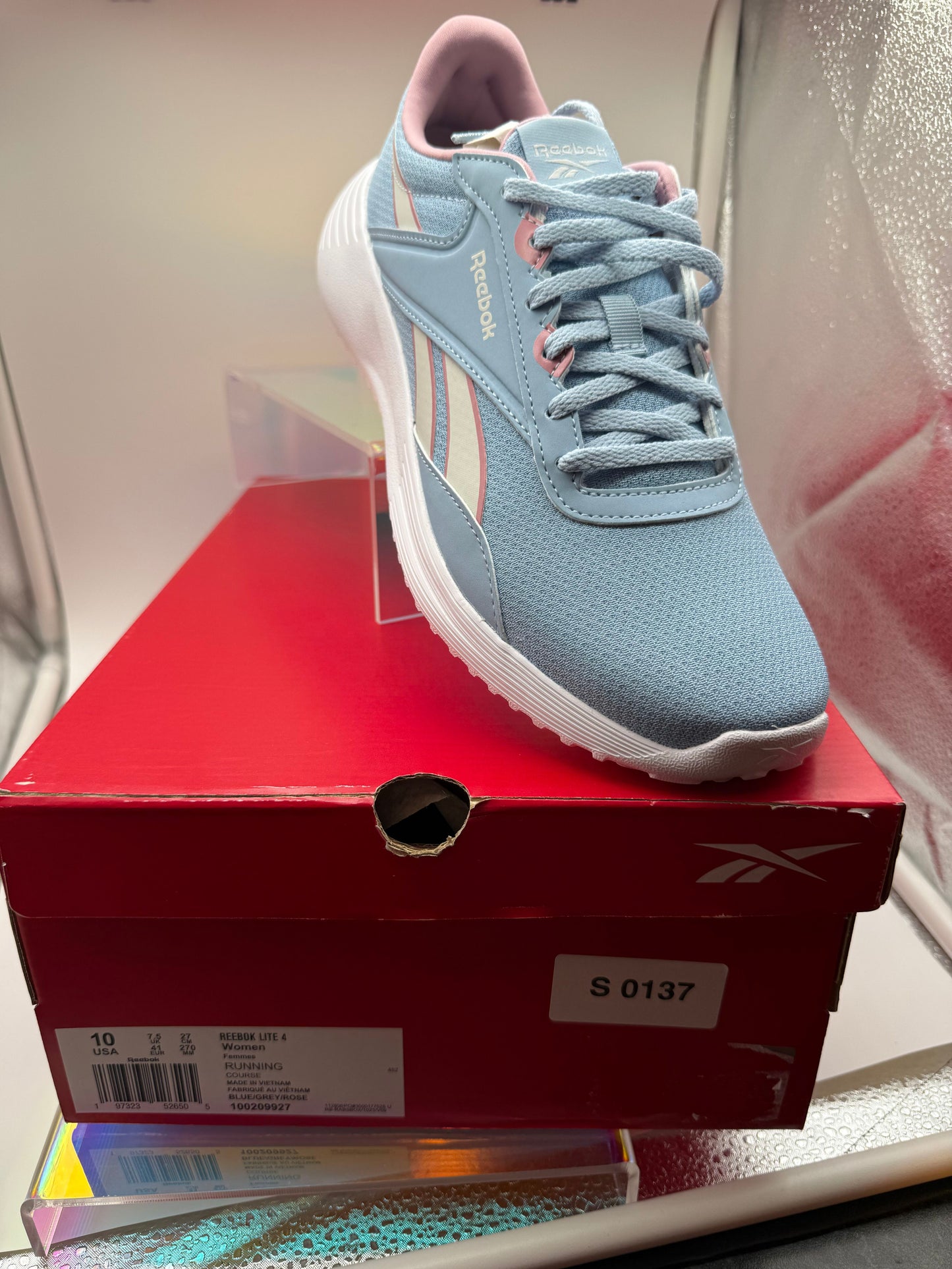Reebok Lite 4 - US 10 - Blue / grey / rose