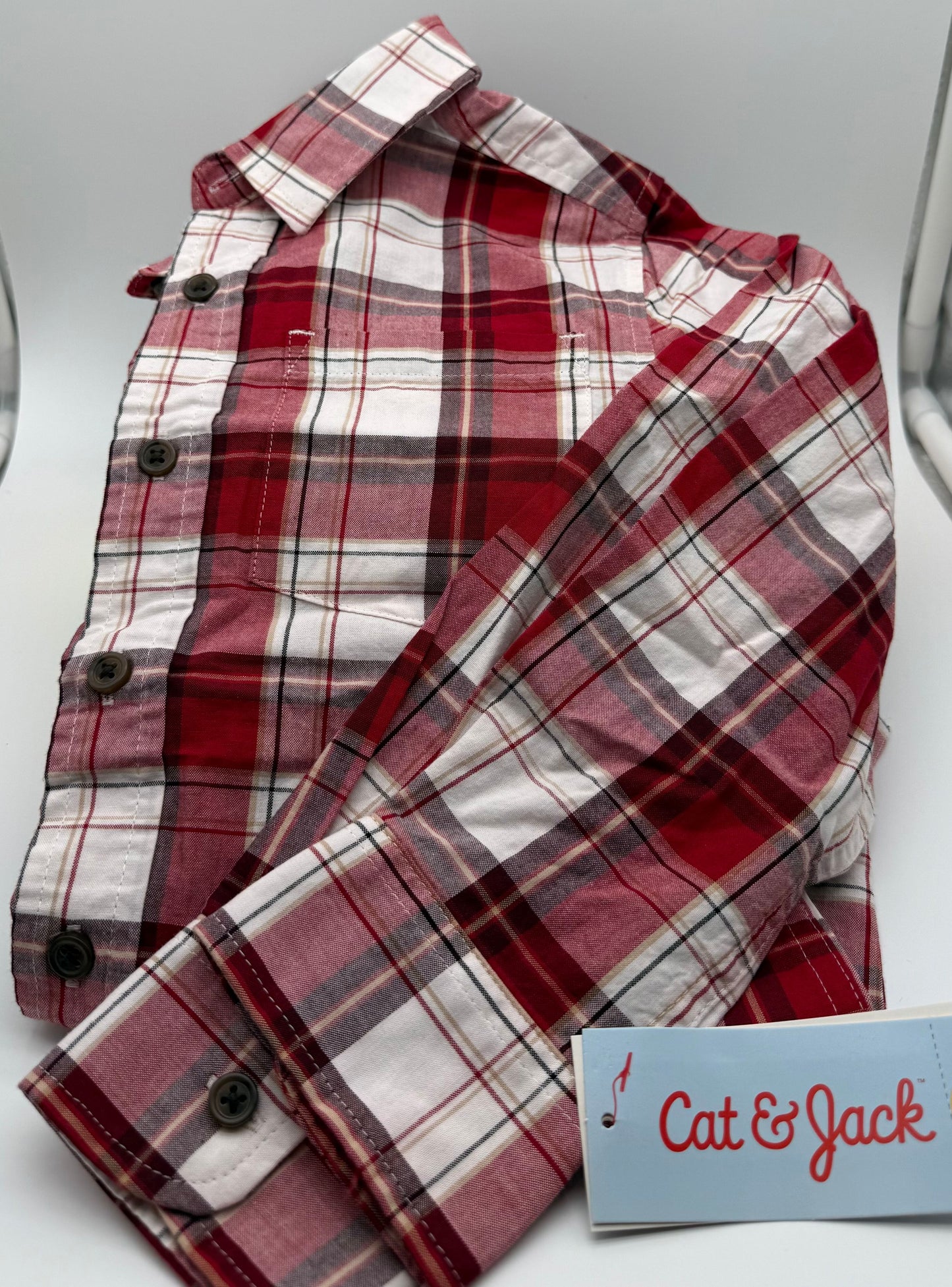 Long Sleeve Red Flannel - M